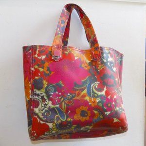 GAP Floral Rubber Bag Purse Multi Color
